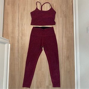 Beyond Yoga Spacedye Caught in the Midi High Waisted Legging and Racerback Tank